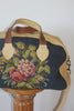 Reserved Honeywood Original Overnighter Bag with Antique Needlepoint and Natural Elk
