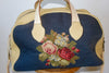 Honeywood Original "Gypsy Overnighter" Elk Hide NeedlePoint Carpet Bag
