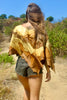 RARE One-of-A-Kind 1970s Artisan Handmade Deerskin Poncho