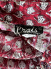"Bordeaux" Vintage 1970s Adini style Indian Block Print Gauze Dress