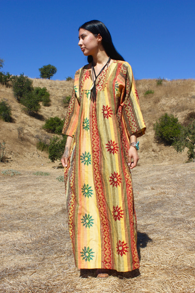 The Honeywood Kaftan One-of-a-kind Indian Block Print