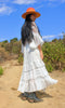 SALE A Honeywood Exclusive Handmade Antique Crochet and Cotton Gauze Maxi Dress S/M
