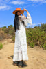 SALE A Honeywood Exclusive Handmade Antique Crochet and Cotton Gauze Maxi Dress S/M