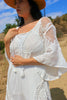 SALE A Honeywood Exclusive Handmade Antique Crochet and Cotton Gauze Maxi Dress S/M