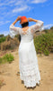 SALE A Honeywood Exclusive Handmade Antique Crochet and Cotton Gauze Maxi Dress S/M