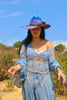 A Honeywood Exclusive Handmade Indigo Antique Crochet and Gauze XL Maxi Dress XL