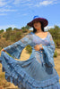 A Honeywood Exclusive Handmade Indigo Antique Crochet and Gauze XL Maxi Dress XL