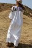 "Bohemian Summer" Dreamy Hand Embroidered Cotton Maxi