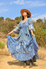 A Honeywood Exclusive Handmade Antique Crochet and Cotton Gauze Maxi Dress M/L