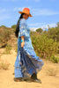 A Honeywood Exclusive Handmade Antique Crochet and Cotton Gauze Maxi Dress M/L
