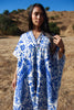 "Poncho Azul" Handmade Mexican Embroidered Poncho