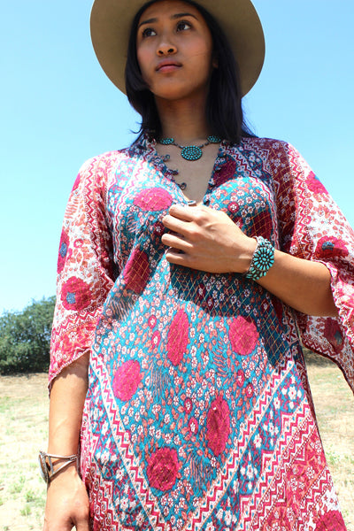 GARNET GEM 1970S ADINI MAXI DRESS