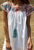 "Oaxacan Rainbow" 1970s Hand Embroidered Mexican Maxi Dress