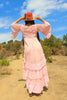 SALE  A Honeywood Exclusive Handmade Antique Crochet and Gauze Maxi Dress S/M