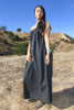 Reserved "Black Beauty" Hand Embroidered Oaxacan Mexican Maxi Dress