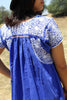 "Royal Blue' Oaxacan Beauty Hand Embroidered Vintage Dress