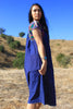 Vintage Royal Blue Hand Embroidered Oaxacan Dress