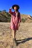 "Butterflies Are Free" 1970s Block Print Tunic Mini Dress