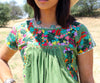 "Fern Green" Vintage Oaxacan Maxi Dress