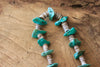 Antique Native American Turquoise Tab and Heishi Bead Necklace