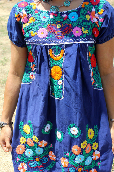 Vintage Hand Embroidered Mexican Dress main image 1