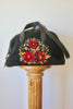Honeywood Original Antique Poppy Needlepoint Overnighter Bag Elk Hide