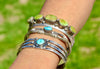 Roie Jaque Navajo Made Vintage Green Turquoise Cuff Bracelet