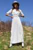 Hand Embroidered Antique Victorian Two Piece Dress Set