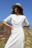 Hand Embroidered Antique Victorian Two Piece Dress Set