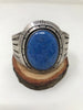 RARE Navajo Signed Artisan "Denim Lapis" Sterling Cuff