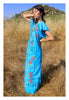 1970s Hand Embroidered Mexican Maxi Dress