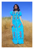 1970s Hand Embroidered Mexican Maxi Dress