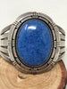 RARE Navajo Signed Artisan "Denim Lapis" Sterling Cuff