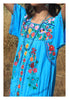 1970s Hand Embroidered Mexican Maxi Dress