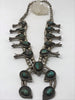 OLD and Divine Navajo Sterling and Turquoise Squash Blossom