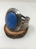 RARE Navajo Signed Artisan "Denim Lapis" Sterling Cuff
