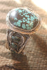 XL Spiderweb Turquoise Navajo Made Hallmarked SS