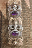 Antique 1930s Taxco Art Nouveau Sterling Bracelet with Amethyst Caba