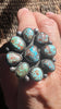 LARGE Vintage Navajo Turquoise Cluster Ring Size 9.5 Lander Blue?