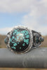 XL Spiderweb Turquoise Navajo Made Hallmarked SS