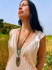 Tibetan Silver Feather and Turquoise Tara Gasparian Necklace
