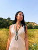 AMAZING Hand Carved Buffalo and Hand Knotted Turquoise Necklace