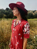 1940s Cotton Butterfly Print Summer Dress