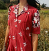 1940s Cotton Butterfly Print Summer Dress