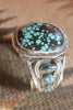 XL Spiderweb Turquoise Navajo Made Hallmarked SS