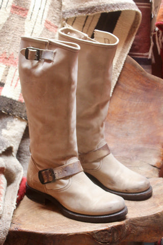 Tall Blond Frye Engineer Boots 7.5