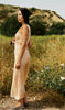 Circa 1930s/40s Elegant Bias Cut Peach Rayon Dress