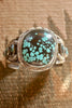 XL Spiderweb Turquoise Navajo Made Hallmarked SS