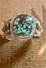 XL Spiderweb Turquoise Navajo Made Hallmarked SS