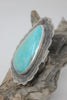 HUGE Navajo made Turquoise Ring Signed Sterling